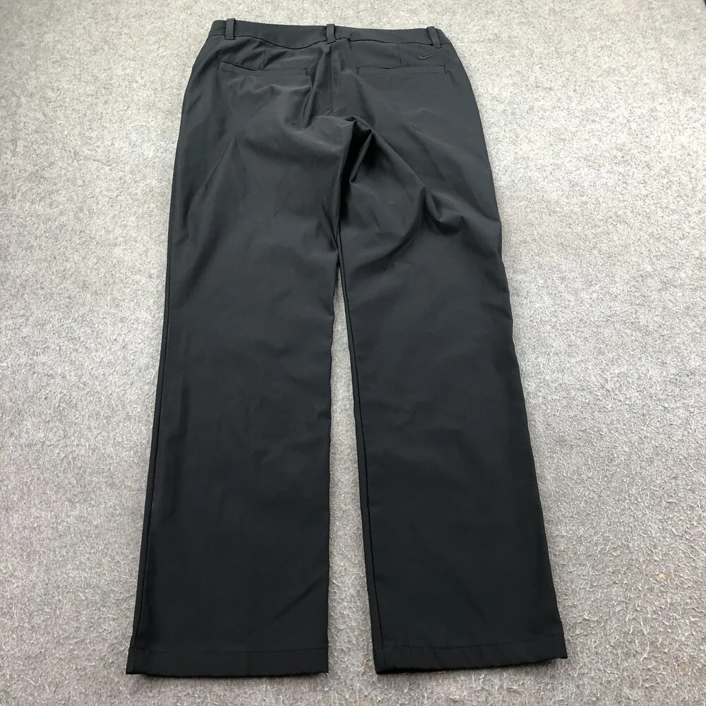 Nike Golf Pants Womens 6 Petite Black Straight Leg Dri-FIT Golf Khakis Sport
